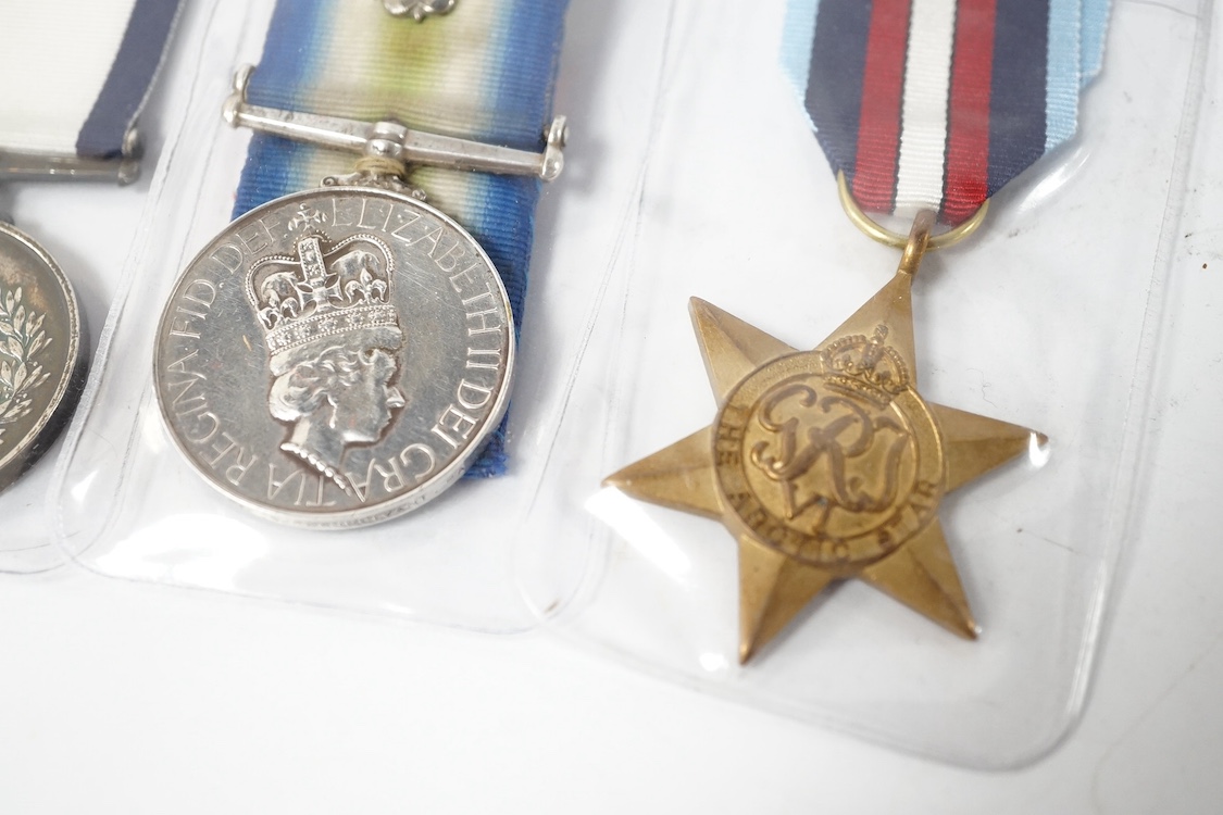 Four reproduction military medals;, an unnamed GVI Naval Conspicuous Gallantry Medal, The Air Crew Europe Star, The Artic Star, South Atlantic Medal, attributed to 24431193 PTE. S.P. Bullivant. PARA., Condition - fair to